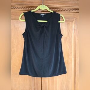 Nine West Black Sleeveless Tie Front Blouse